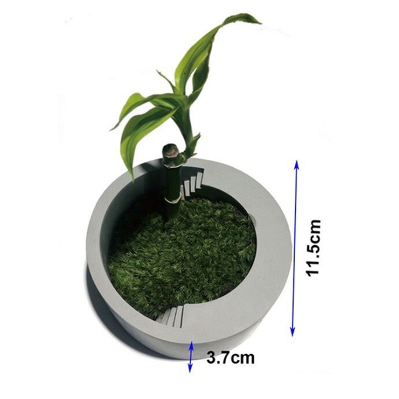 Creativo pequeño escritorio arte plantación planta decorativa flor verde maceta interior maceta carnosa cemento de oficina europeo