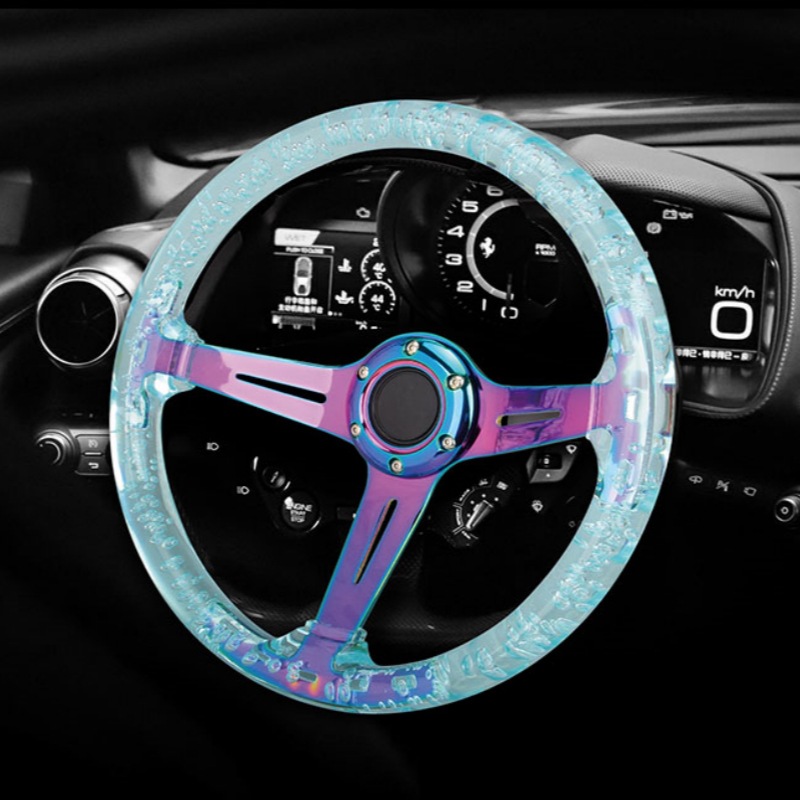 Qìchē – Acrylic Steering Wheel Steering wheel - light-blue