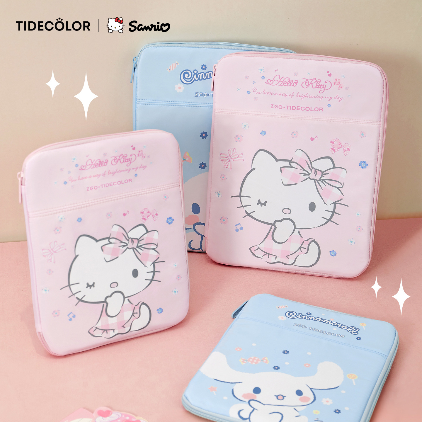 Authentic Hellokitty Cute Tablet iPad Storage Bag 11inch 13inch 14inch Shockproof Laptop Bag