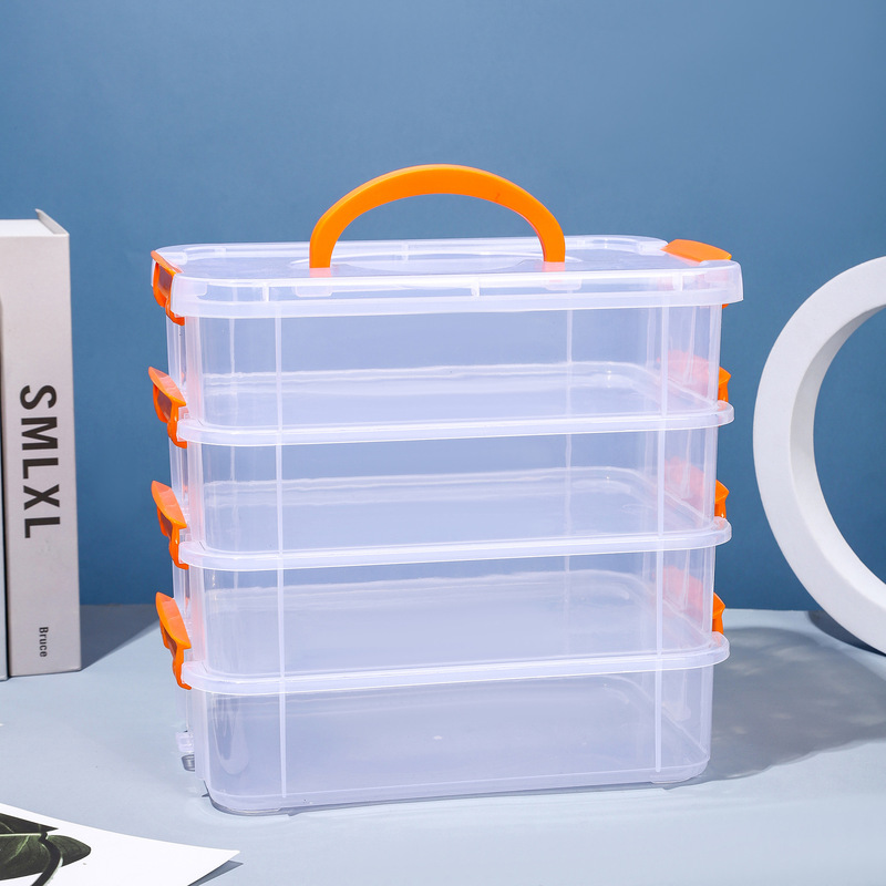 Building Blocks Lego Storage Box Portable Toy Tools Multi-Layer Classification Parts Storage Box Cosmetic Brush Finishing
