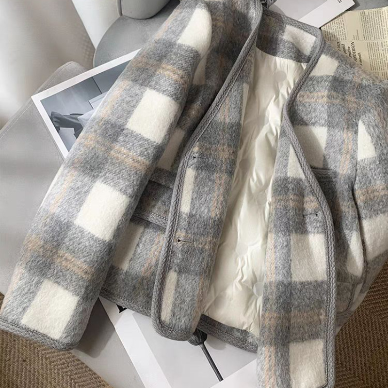 Autumn and Winter New Style Petite Elegant Socialite Tweed Jacket with Cotton Lining, Middle Eastern Comfortable Casual