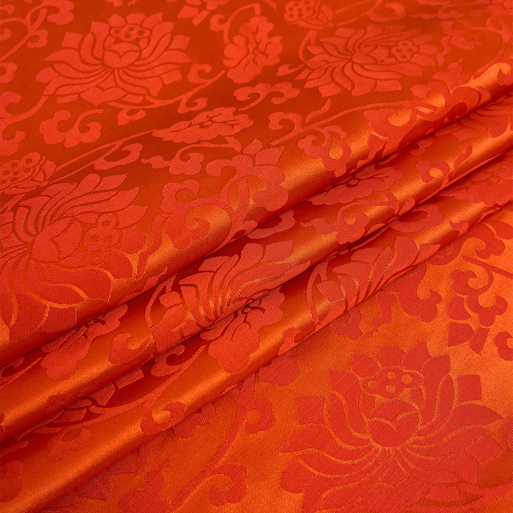 Jacquard de seda 2024 nuevos productos 16mm 114cm cheongsam pijamas accesorios para el cabello ropa interior ropa de cama manga