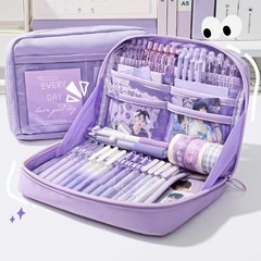 2025 新しい甘い女の子大容量鉛筆バッグ女の子のための高価値 ins スタイル文具セットメーカー卸売