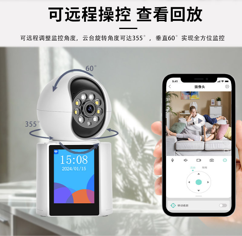 Smart camera two-way video call, alarm system