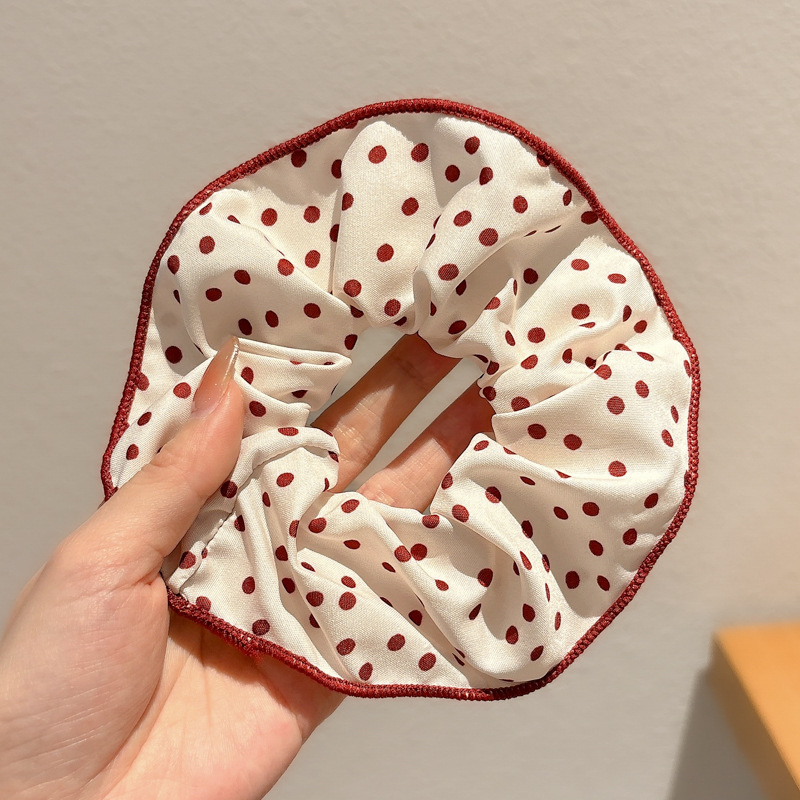 3#흰색 물방울 무늬 약 14cm