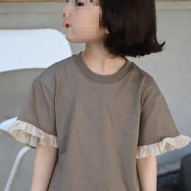 甜美女孩短袖T恤2026新款女童夏装上衣棉中大童淑女小孩童装