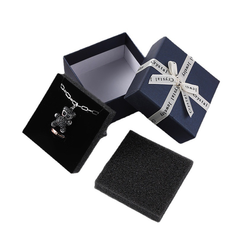 Nueva Carta inglesa arco cinta caja de joyería cumpleaños aniversario caja de regalo al por mayor impresión