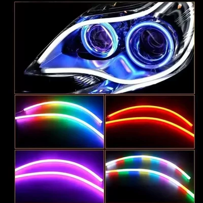 Car LED lamp ultra-thin colorful Gündüz işıqları