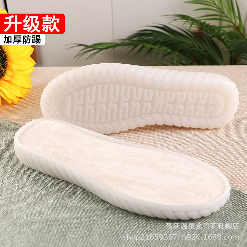 Толстая ручная вязаная говяжья сухожилия подошва противоскользящая и износостойкая мягкая хрустальная подошва домашняя плетеная линия льда