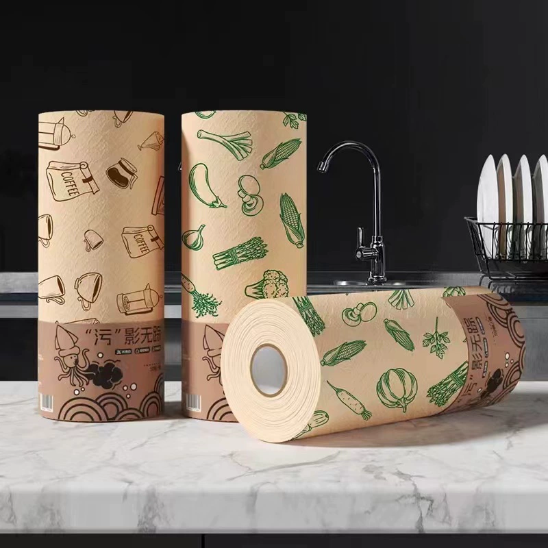 Морозная гора ленивый тряпка бамбуковое волокно для мытья посуды