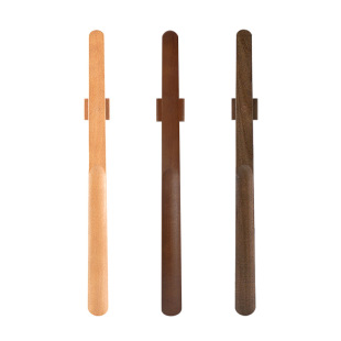 Abbes Beech Walnut Color Long Handle Magnetic Shoe Pull-out No Bend-over Shoe Wearer Artifact Shoe Strike Old Man Shoe Stick