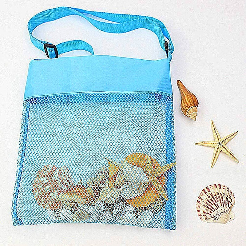 Children's Beach Toy Storage Bag, Large-Capacity Mesh Bag for the Beach, Travel with Kids, Single Shoulder Buckle Storage Bag Wholesale