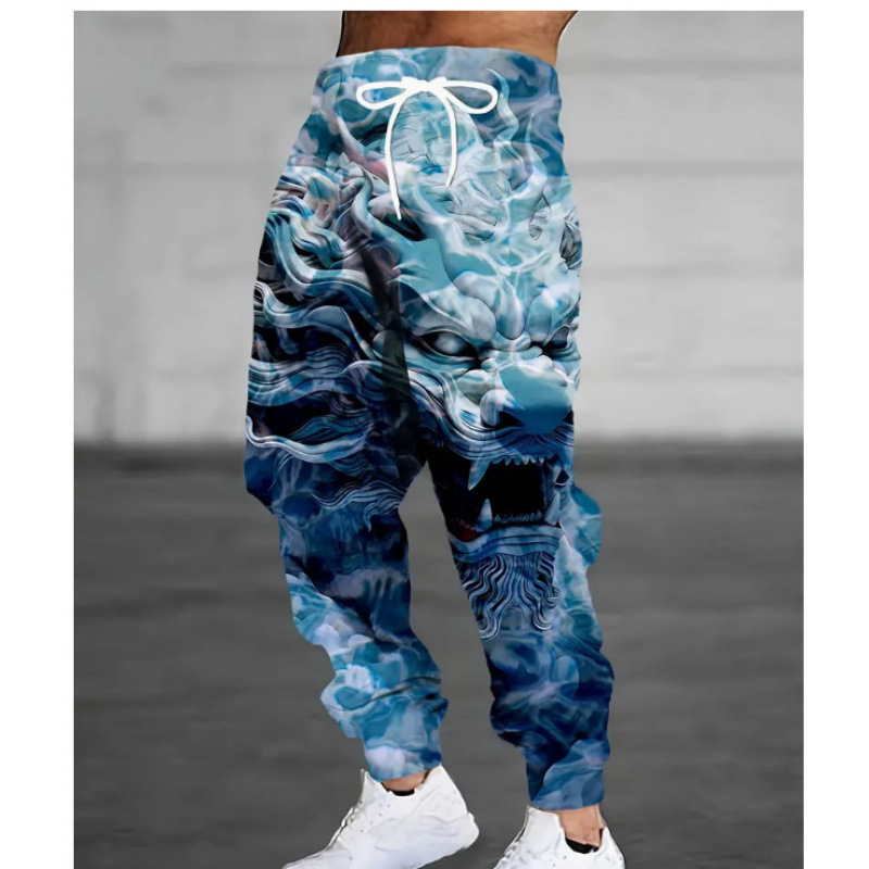 Otoño de 2025 nuevos pantalones casuales europeos y estadounidenses transfronterizos pantalones de impresión digital 3D directos de fábrica