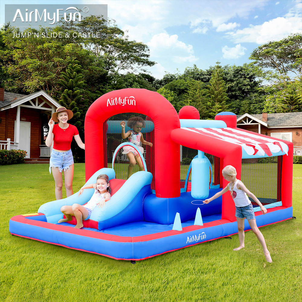 Doctor Dolphin Children's Home Castillo inflable Parque infantil Pequeño tobogán Jumper Piscina Bobo Fuerte inflable interior y exterior