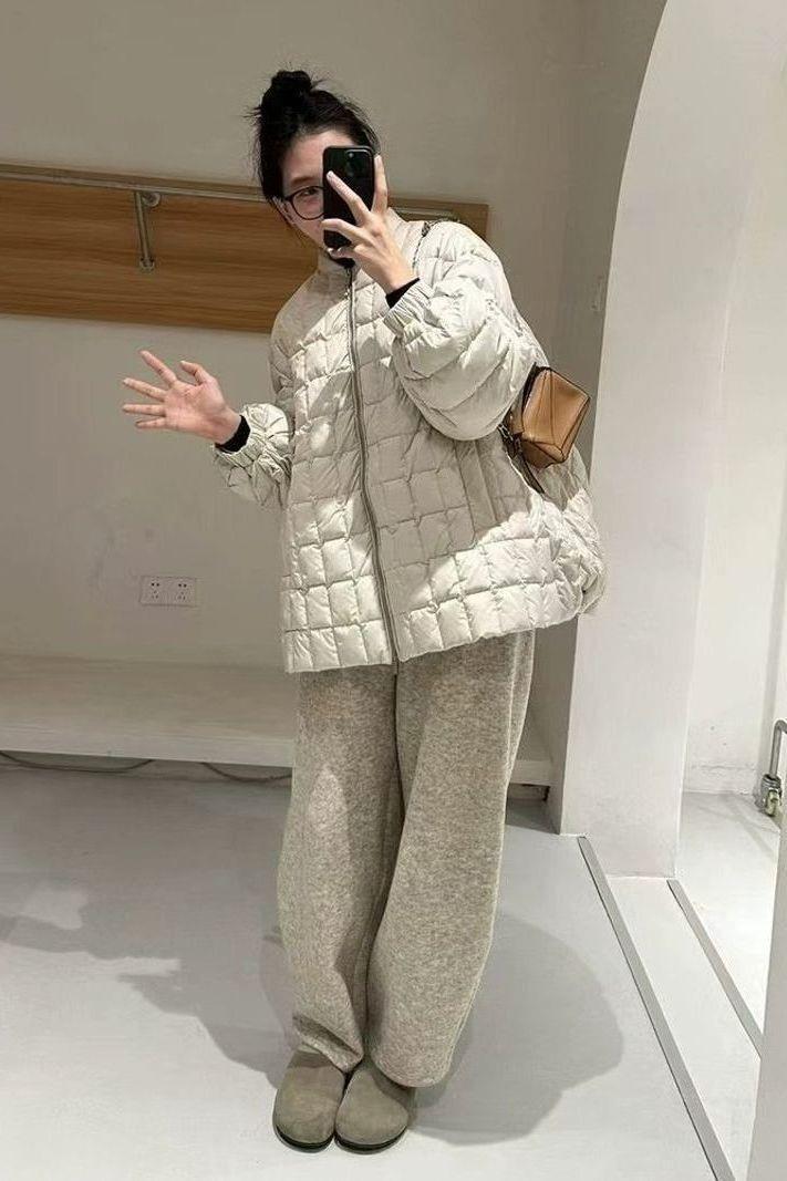 拉链立领轻薄中长款棉服外套女夏季宽松加厚保暖休闲百搭棉衣上衣