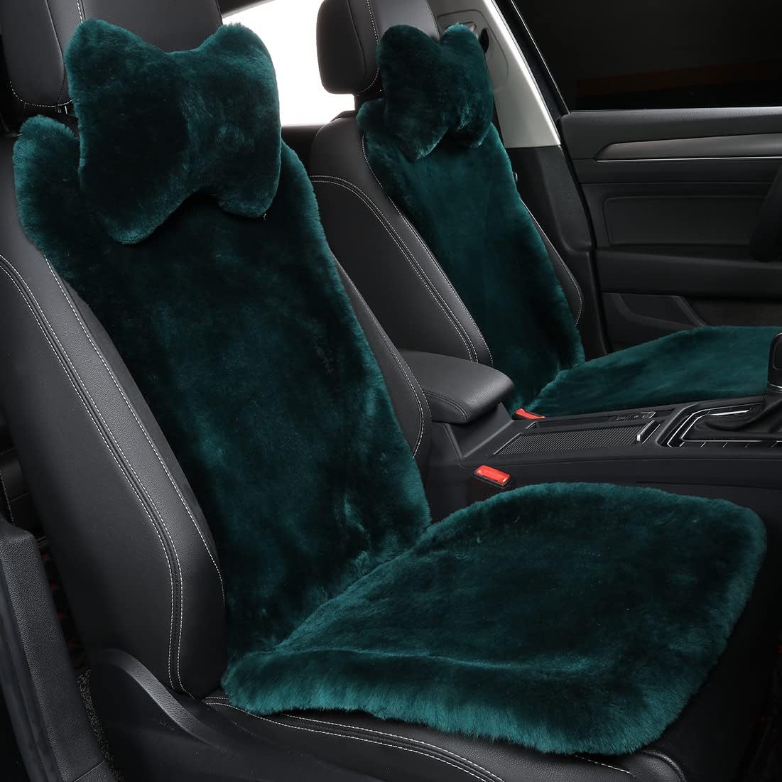 Car Cushion Winter Wool Single Seat Cushion Real Wool Fur One-piece Single Seat Full Leather Cushion Car Cushion