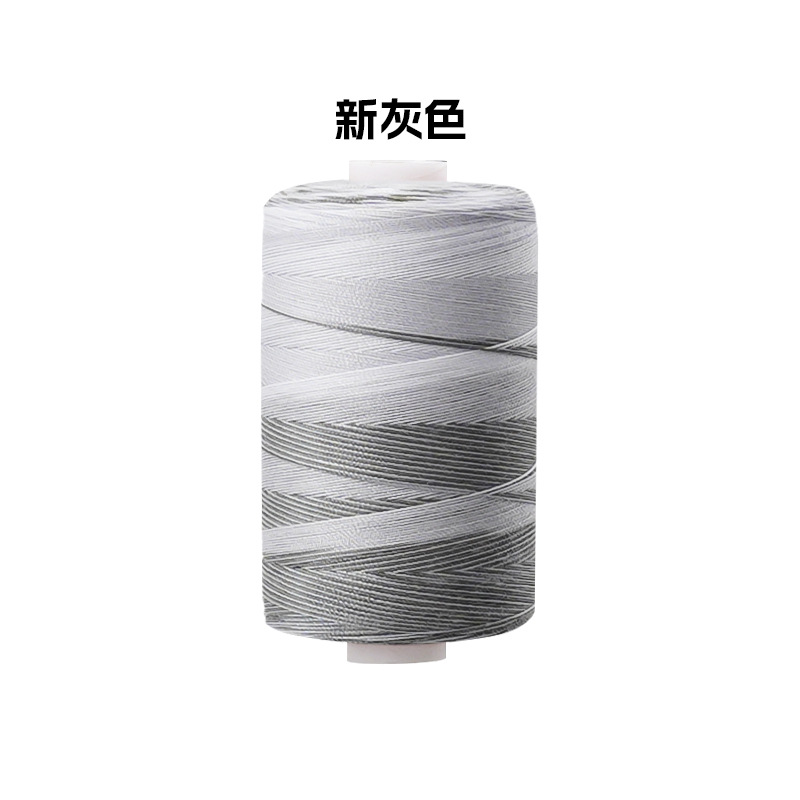 Línea multicolor de poliéster línea de prendas de vestir sección arco iris teñida línea de aguja manual línea de costura multicolor 402 hilo de costura de color