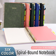 新款跨境英文线圈本定制a5软皮面线圈本全英文记事本创意风活页本