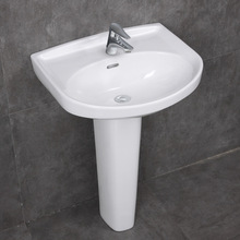 恒白高品质立柱盆 LWN251/+220FRB智洁釉洗脸盆阳台柱盆洗手盆