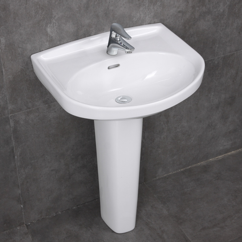 恒白高品质立柱盆 LWN251/+220FRB智洁釉洗脸盆阳台柱盆洗手盆