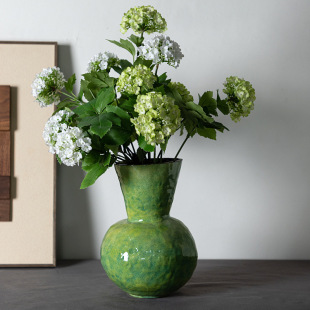 Jingdezhen Handmade Ceramic Vase Hand-painted Modern Simple Vase Vase Green Plant Hydroponic Flower Vase Ornaments for Home