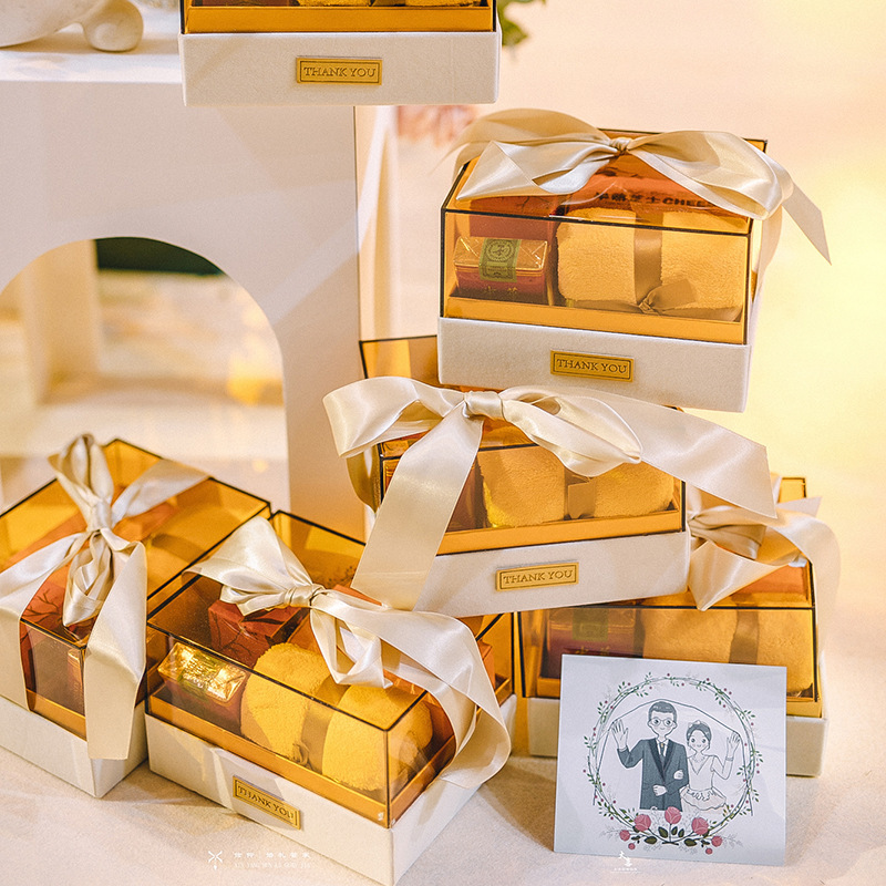 高端诞生结婚喜糖盒婚礼喜盒礼盒装糖果亚克力伴手礼订婚回礼盒子