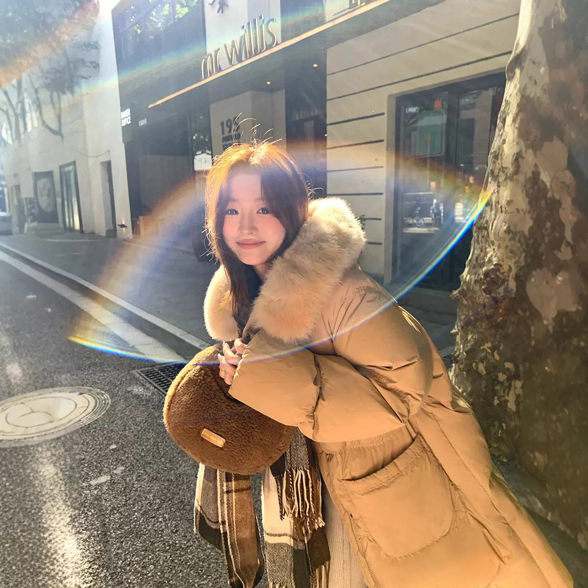 冬日来信羽绒服女2025年新款中长款真狐狸毛加厚宽松过膝连帽批发
