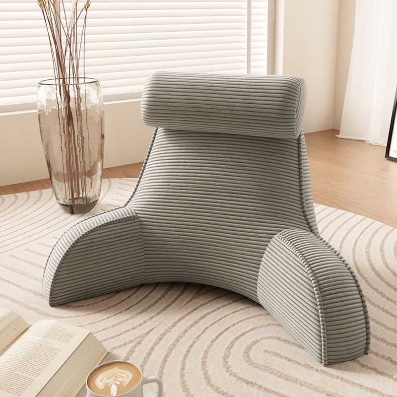 코듀로이-허리베개-라이트그레이