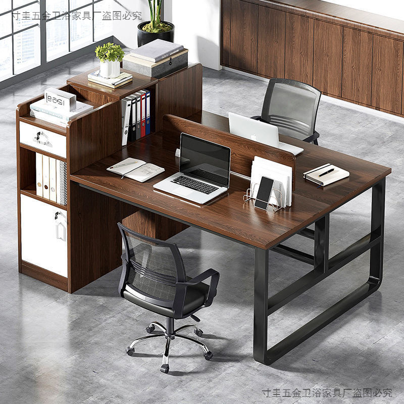 Company Staff Desk and Chair Combination Modern Simple Double Computer Desk Office Staff Work Desk Combination