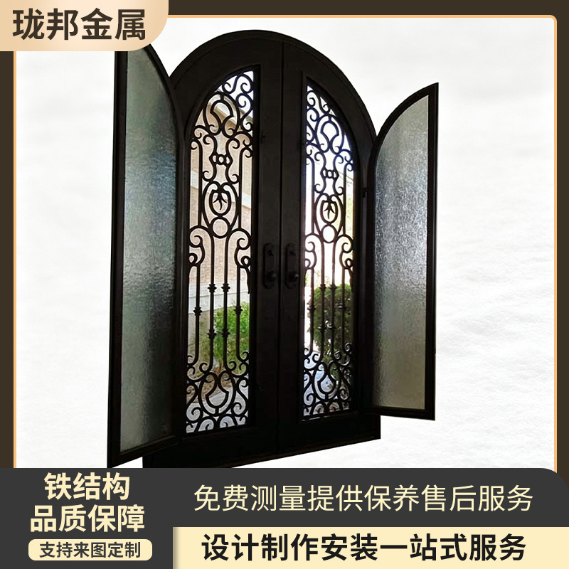 European-style wrought iron door high-end wrought iron door to figure CAD sound insulation pig iron wrought iron window screen iron door European-style wrought iron door high-end wrought iron door to figure CAD sound insulation pig iron wrought iron window screen iron door