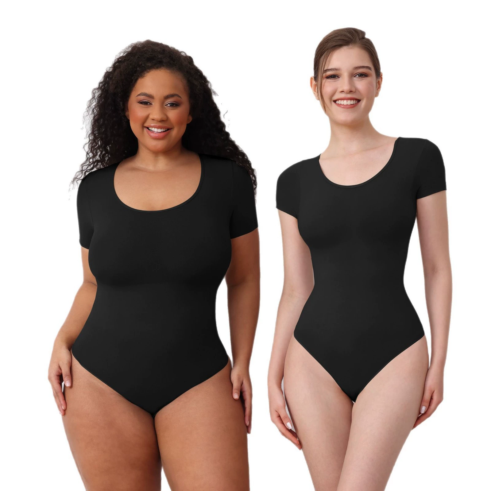 Кросс-бортовой бюстье Шейпвэр Round Neck Body Shaping Bodysuit Short Sleeve Encrypted Waist T-Shape Bodysuit Thin Shaping Clothes