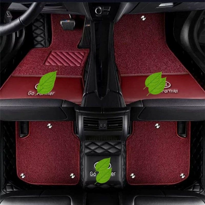 Modelə uyğun ayaqaltı | floor mats - ruiji-double-layer-black-wine-red-silk-loop