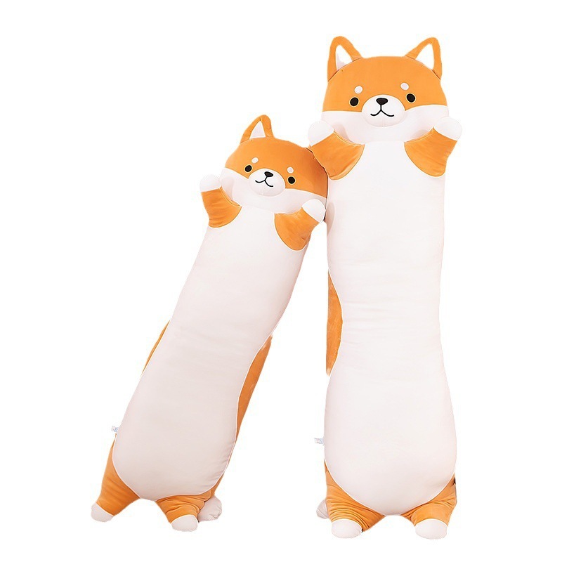 Cross-border Long Chai Dog Pillow Amazon Cylindrical Pillow Large Sleeping Doll Plush Toy Doll Wholesale