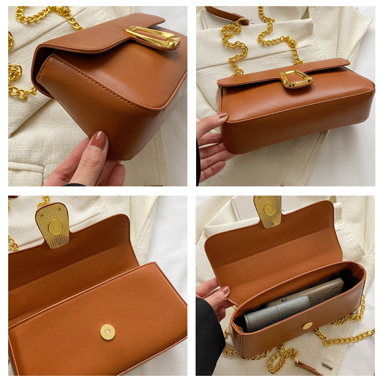 280g Weight Synthetic Leather Lining Material Magnetic Buckle Closure Type Single Shoulder Strap Strap Type Shoulder Bag, Crossbody Bag Bags Type Daily Occasion Pu Leather Material Solid Color Pattern All Seasons Season Women's Gender Streetwear Style Square Shape Medium Size Women's Medium Pu Leather Solid Color Streetwear Square Magnetic Buckle Shoulder Bag Crossbody Bag 无
