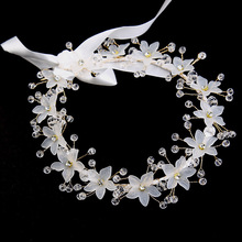欧美婚庆新娘头饰手工水晶新娘饰品结婚配饰珍珠丸子儿童皇冠发带