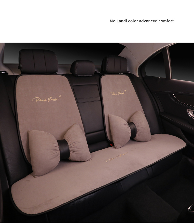 Suede Four Seasons car cushion four seasons constant temperature winter thermal single piece single seat three-piece ins style seat cushion