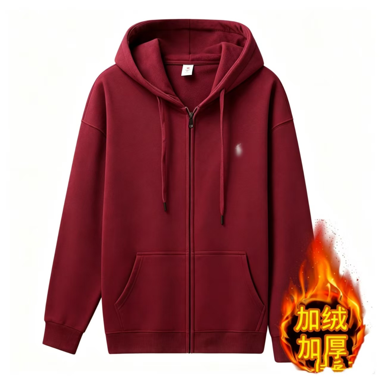 Autumn cross-border ten-color Ralph Lauren pure cotton fleece-lined RL pony embroidered logo hooded cardigan sweatshirt, unisex style now available