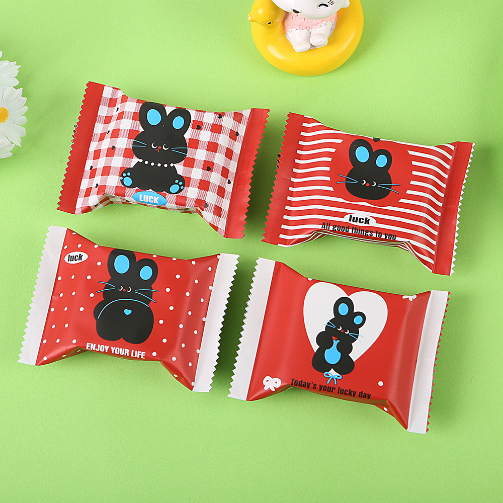 7*10cm [알루미늄 필름 행운의 작은 검은 토끼 포인원] 팩당 100개, 100개/팩, 복합 필름;