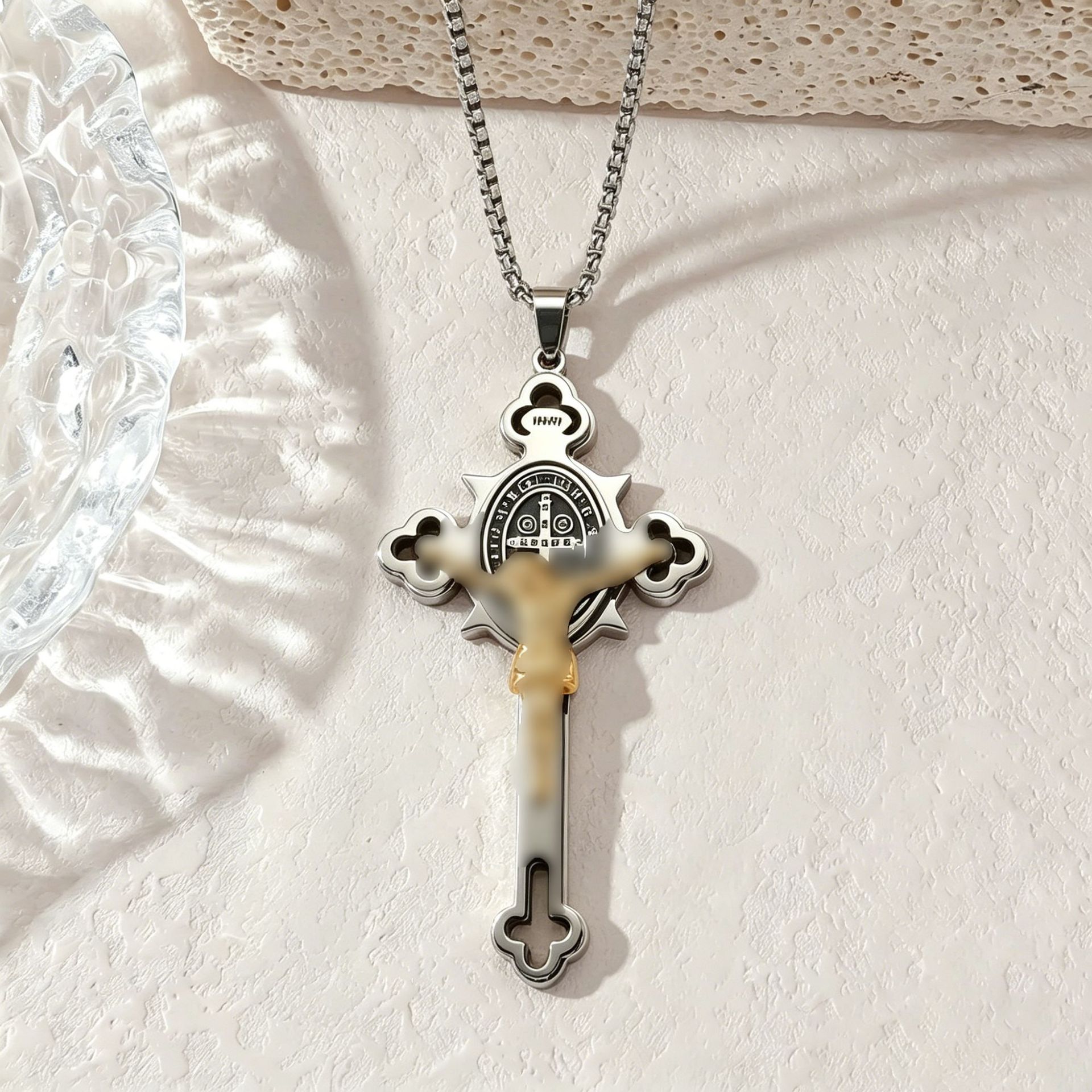 Gold / Pendant + pearl chain