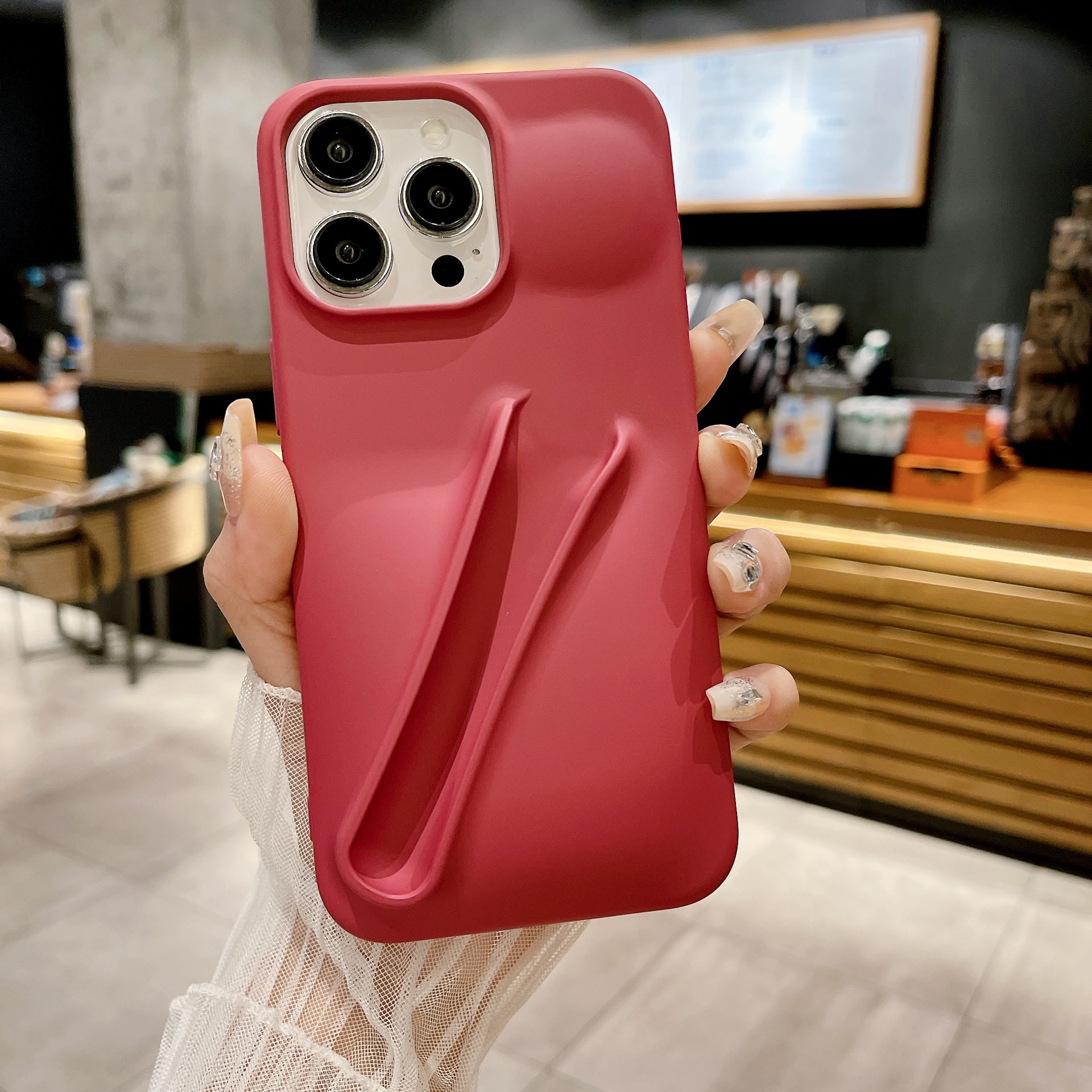 Telefonshülle Handyshülle gëeegent fir Phone15 falfest 16Pro hautfrëndlech Sprayöl 14P_voghion.com