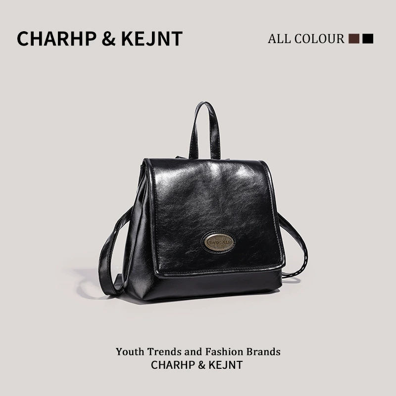 Retro backpack, handheld capacious shoulder bag, South Korea