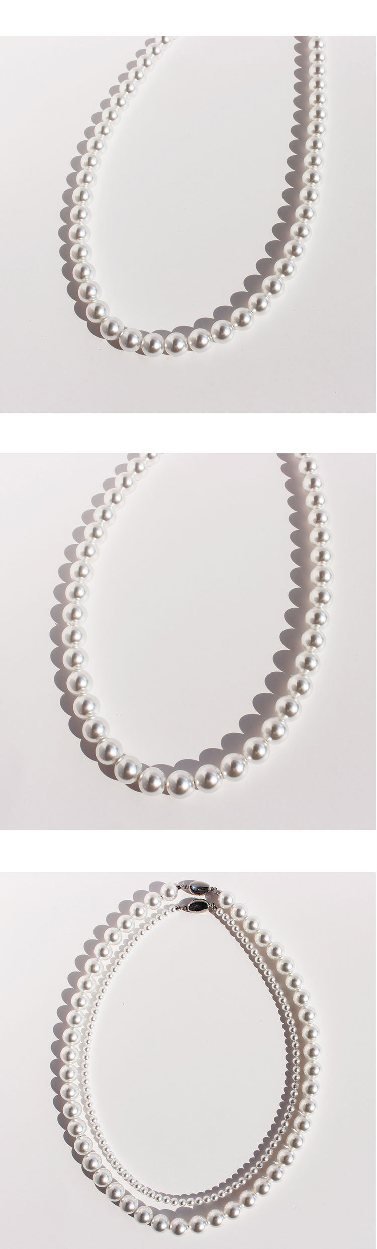 Freshwater Pearl Brass Elegant Simple Style Beaded Geometric Necklace display picture 4