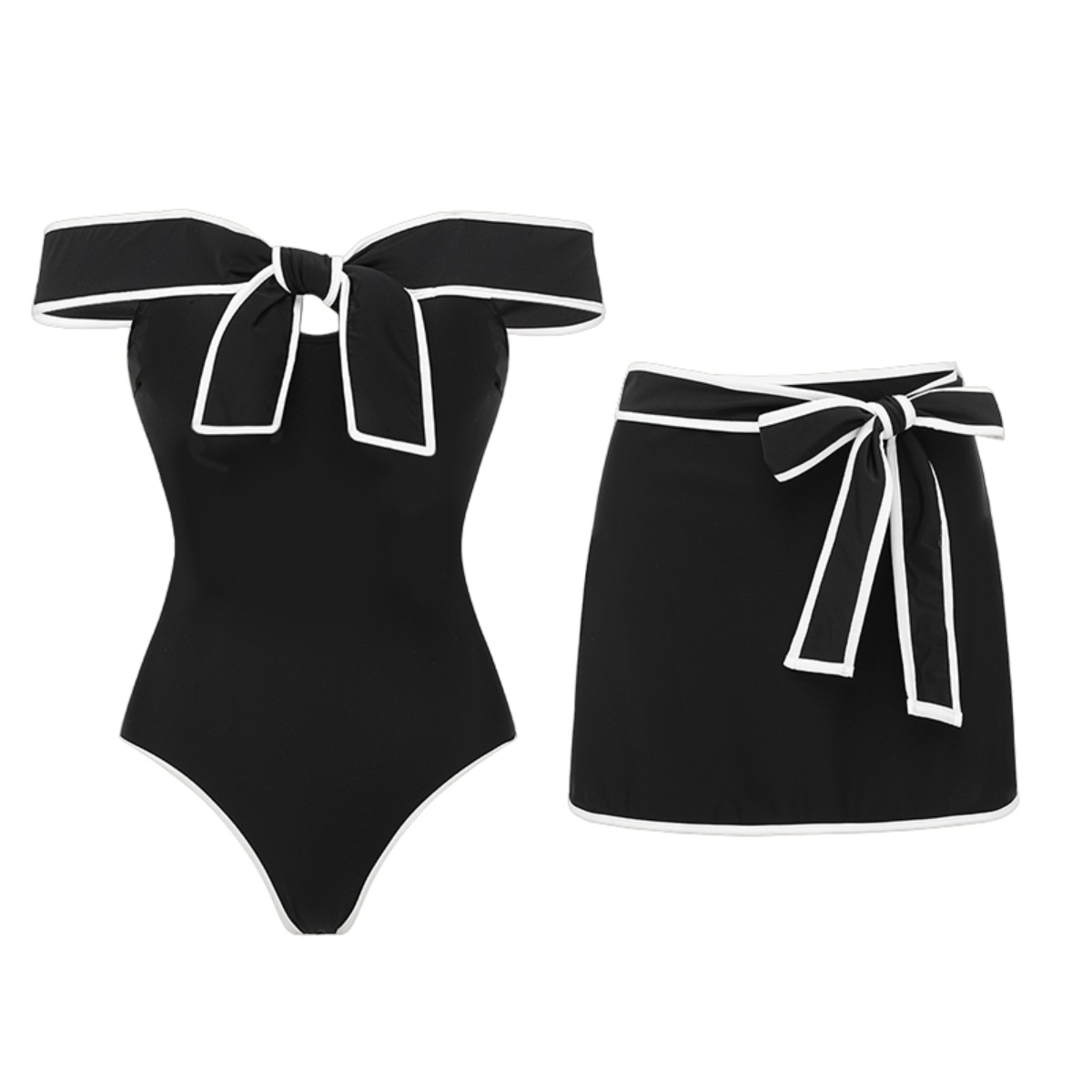 Fato de banho de mulher com laço e controlo de barriga_voghion.com