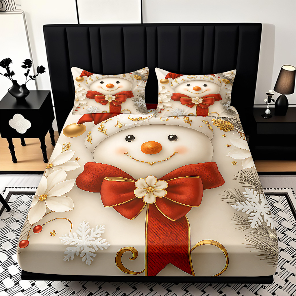 TEMU / JIT Navidad impresión digital cama Kasa Kit suave transpirable impresión digital de alta definición para diseñar