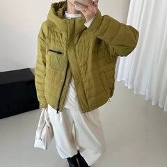 轻薄款连帽白鸭绒羽绒服女2025秋冬新款时尚简约宽松保暖外套