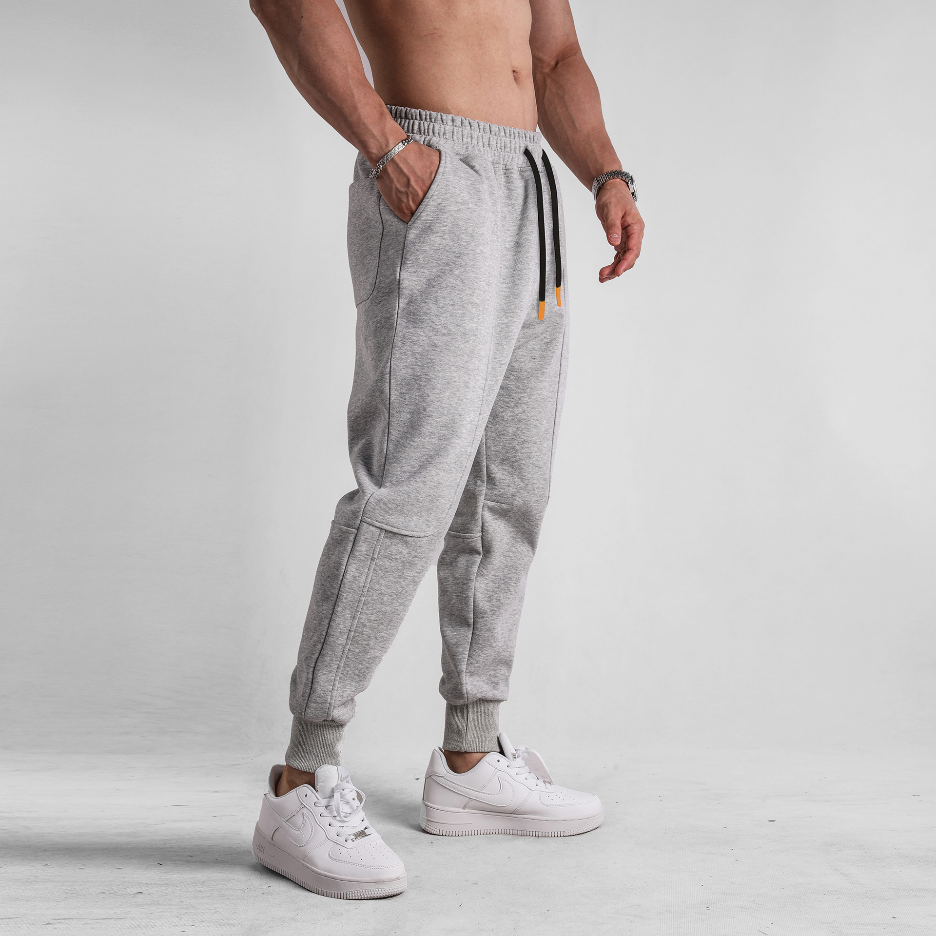 2023 Primavera, Otoño e Invierno Pantalones casual deportes hombres pantalones de chándal atados al tobillo en stock fuente al por mayor productos de fábrica luz cocida al aire libre