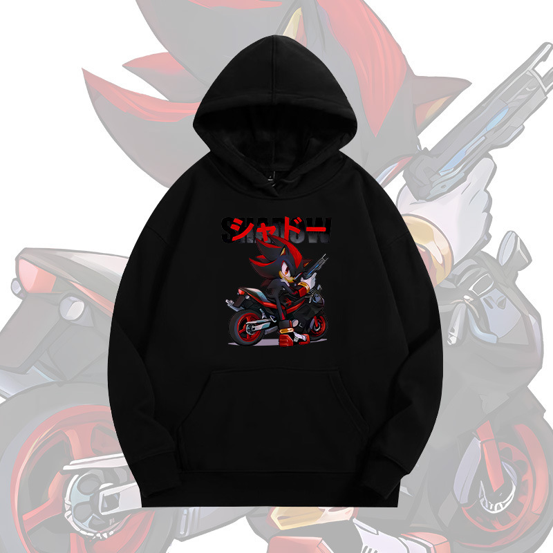 Sonic the Hedgehog Shadow Hooded Pullover Sweatshirt for Men and Women, Autumn Youth Trendy Brand Loose Fit Drop Shoulder Long Sleeve Jacket Sonic the Hedgehog Shadow Hooded Pullover Sweatshirt for Men and Women, Autumn Youth Trendy Brand Loose Fit Drop Shoulder Long Sleeve Jacket