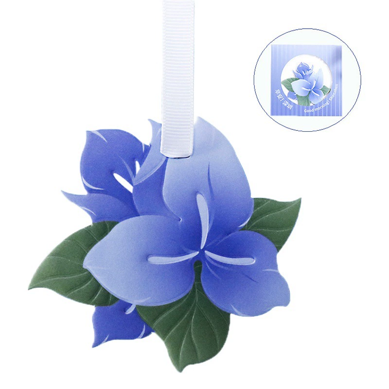 Автомобиль Аромат Кулон Трехмерный цветок-образный аромат карты парфюм висит прочный легкий аромат Высококачественная лента Вешалка