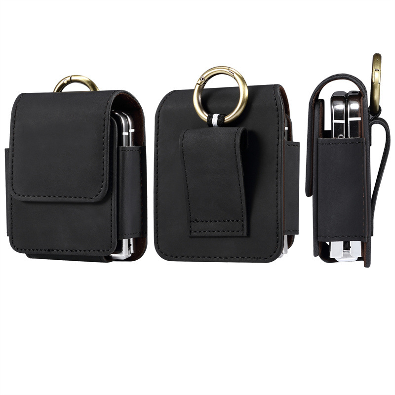 跨境爆款适用于三星华为OPPO摩托VIVO疯马纹肤感折叠手机轻便皮套