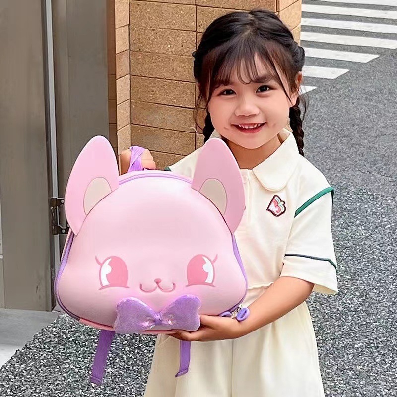 Nuevas mochilas de jardín de infantes para niños y niñas de 3 - 6 años de caricatura encantadora ultraligera gran capacidad mochila de tela de twill casual